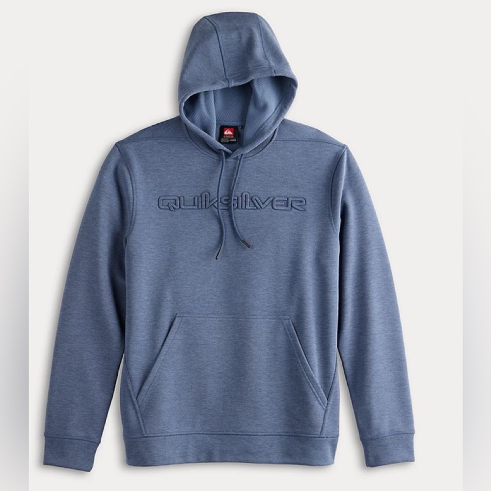 Quiksilver Hoodie Emboss Gridliner Vintage Indigo Medium NEW